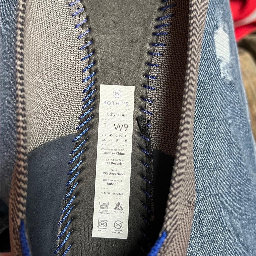 Rothy's Blue and Gray Women's Flats Size 9 Worn handful of times - Picture 6 of 6